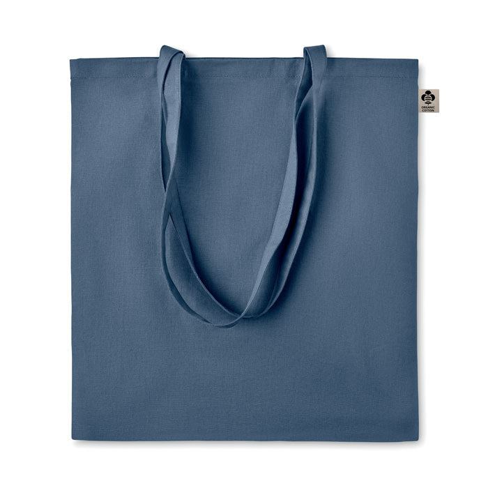 Branded Organic Cotton Shopping Bag in Blue