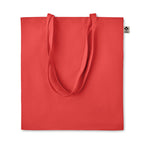 Branded Organic Cotton Shopping Bag in Red