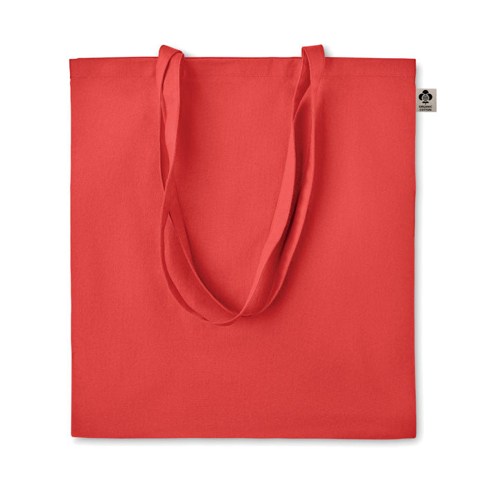 Branded Organic Cotton Shopping Bag in Red