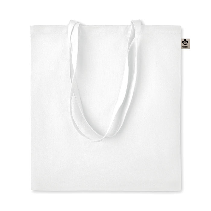 Branded Organic Cotton Shopping Bag in White