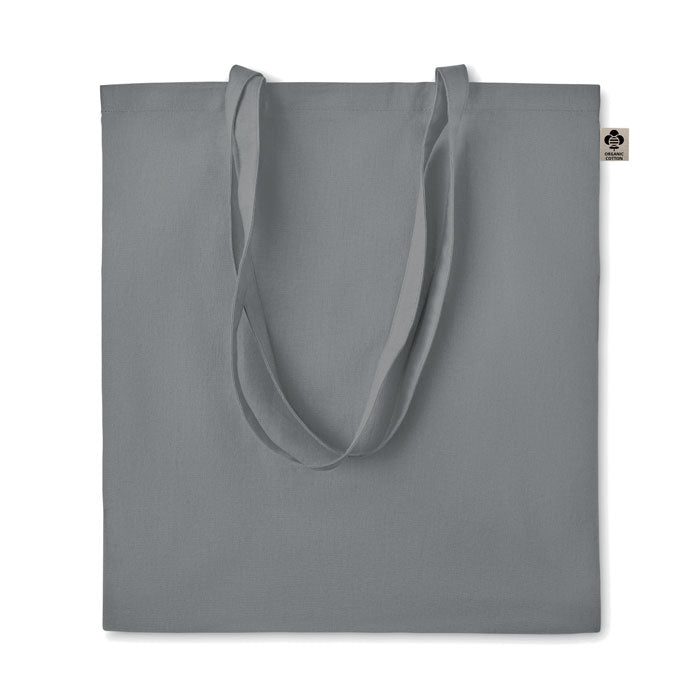 Branded Organic Cotton Shopping Bag in Grey