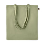 Branded Organic Cotton Shopping Bag in Green