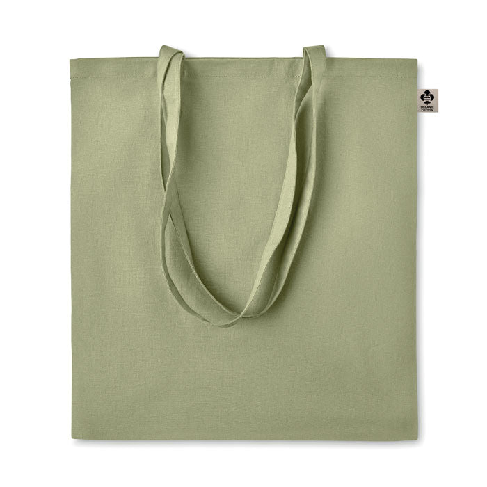 Branded Organic Cotton Shopping Bag in Green