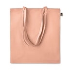 Branded Organic Cotton Shopping Bag in Orange
