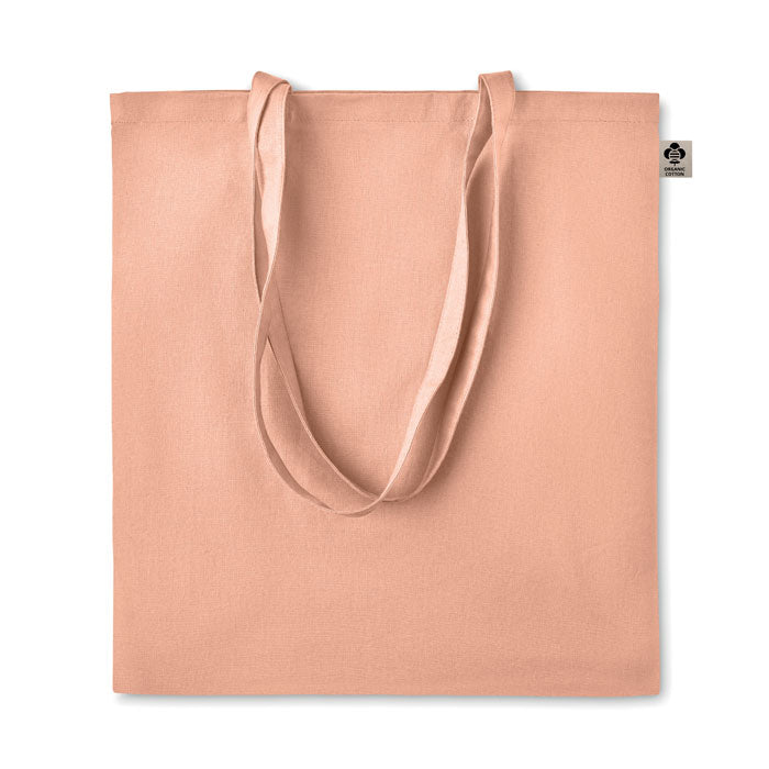 Branded Organic Cotton Shopping Bag in Orange