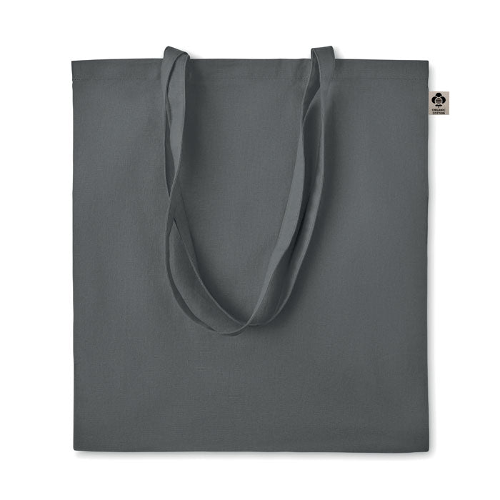 Branded Organic Cotton Shopping Bag in Grey