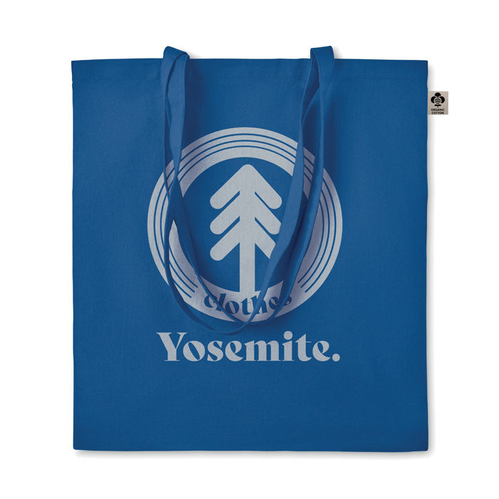 Branded Organic Cotton Shopping Bag in Blue