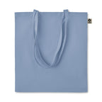 Branded Organic Cotton Shopping Bag in Blue