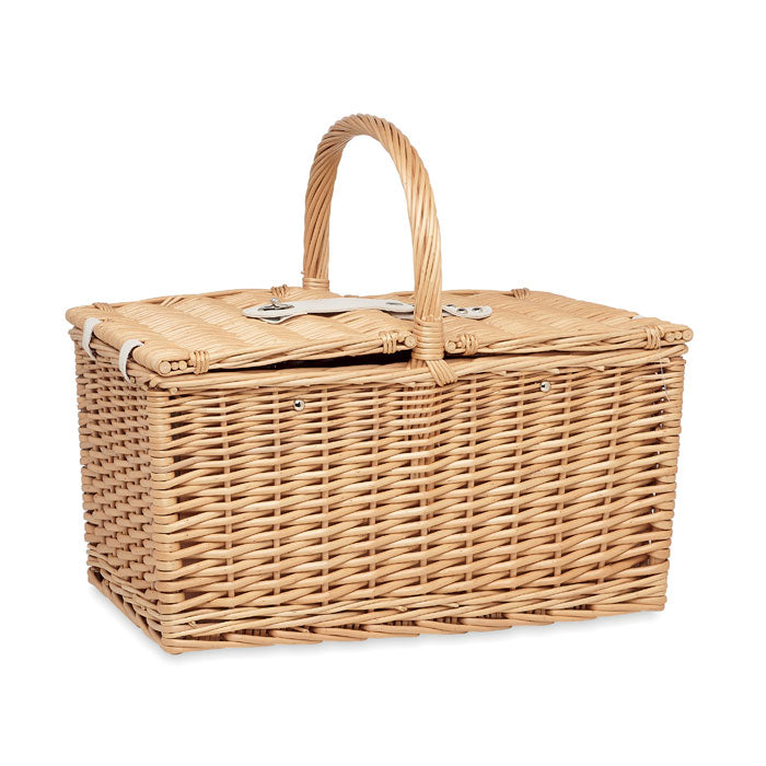 Branded Wicker Picnic Basket for 4 without branding