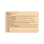 Branded RFID Card in Bamboo Material without branding
