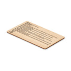 Branded RFID Card in Bamboo Material without branding