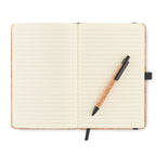 Branded A5 Cork Notebook with Pen in Gift Box without branding