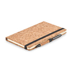 Branded A5 Cork Notebook with Pen in Gift Box
