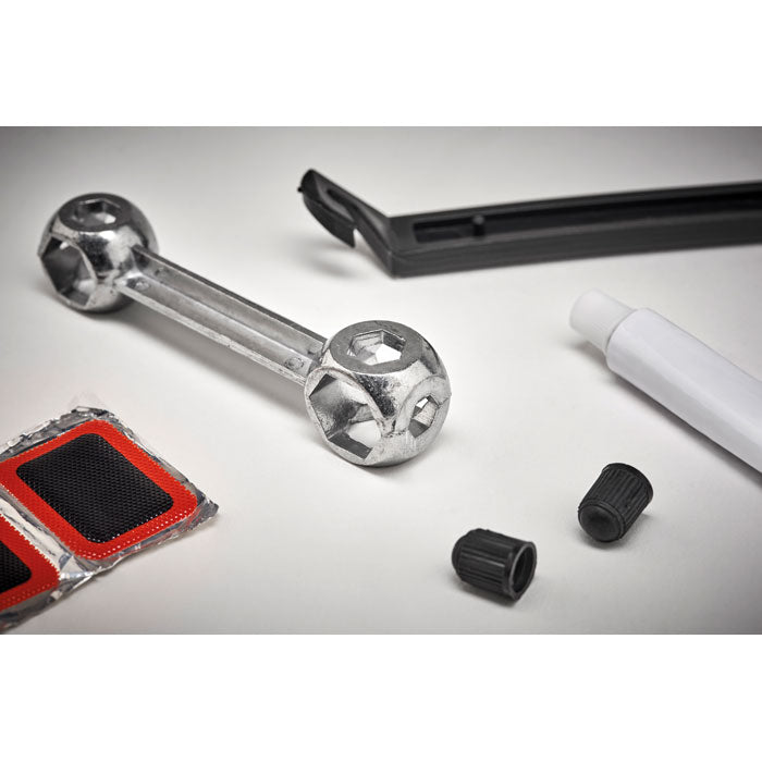 Branded Bike Repair Kit in Clear Box without branding