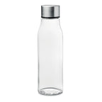 Branded glass bottle with steel lid, 500ml