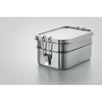 Branded 2 Compartment Stainless Steel Lunch Box 1200ml without branding