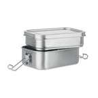 Branded 2 Compartment Stainless Steel Lunch Box 1200ml without branding