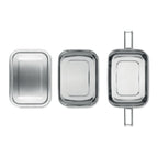 Branded 2 Compartment Stainless Steel Lunch Box 1200ml without branding
