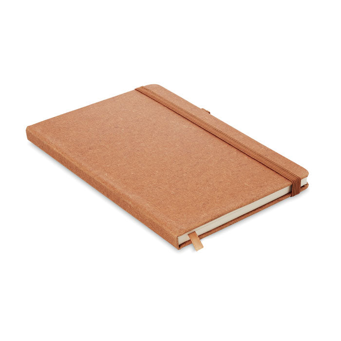 Branded A5 Recycled Leather Notebook - 160 Pages in Brown
