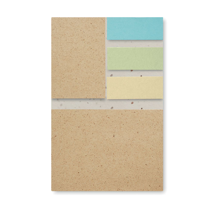 Branded Soft Cover Grass Paper Memo Set without branding