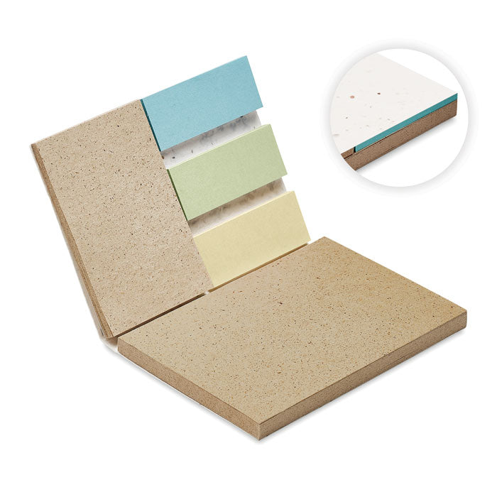 Branded Soft Cover Grass Paper Memo Set