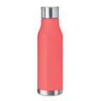 Branded Frosted RPET Bottle with Steel Cap in Red