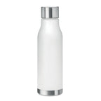 Branded Frosted RPET Bottle with Steel Cap in White
