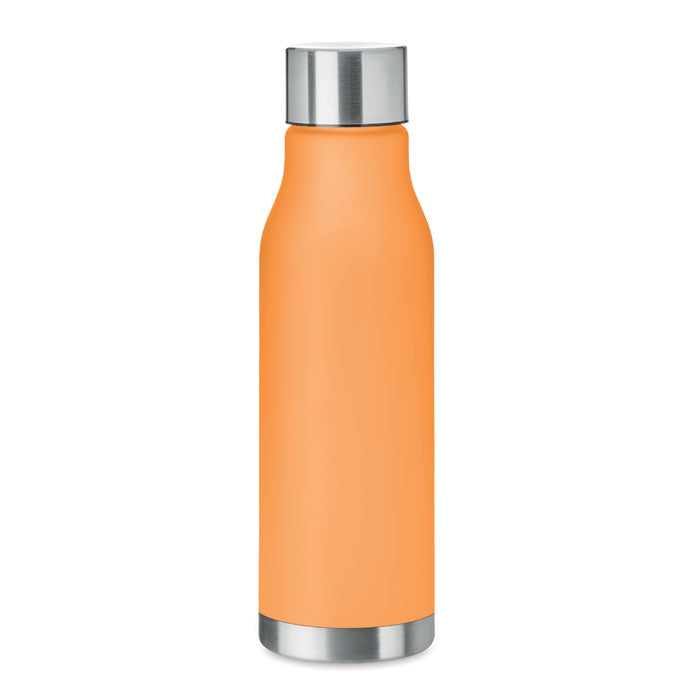 Branded Frosted RPET Bottle with Steel Cap in Orange