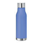 Branded Frosted RPET Bottle with Steel Cap in Blue