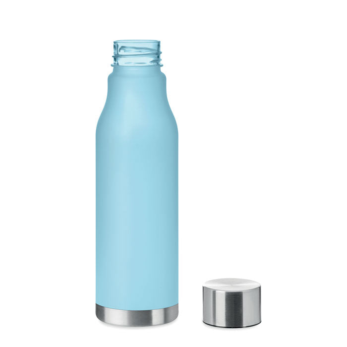 Branded frosted RPET bottle, open