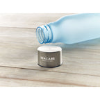 Branded Frosted RPET Bottle with Steel Cap in use