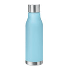 Branded frosted RPET bottle with steel cap