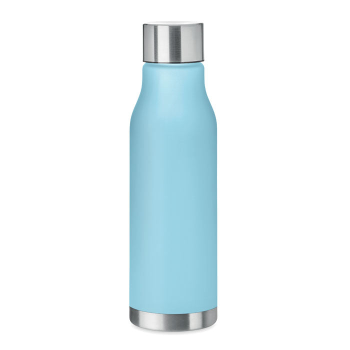 Branded frosted RPET bottle with steel cap