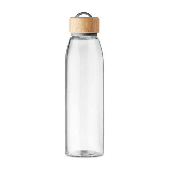 Branded Glass Bottle with Bamboo Lid and TPU Holder without branding