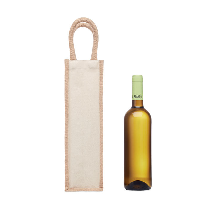 Branded Jute Wine Bag for One Bottle without branding