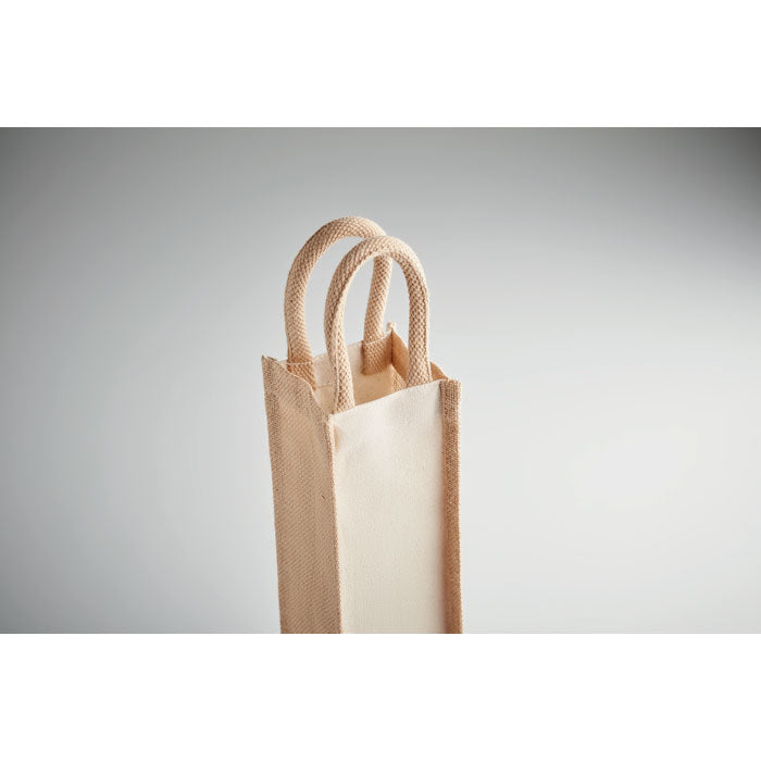Branded Jute Wine Bag for One Bottle without branding