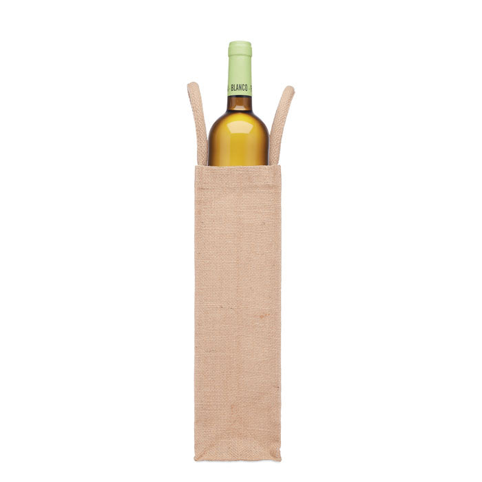 Branded Jute Wine Bag for One Bottle without branding