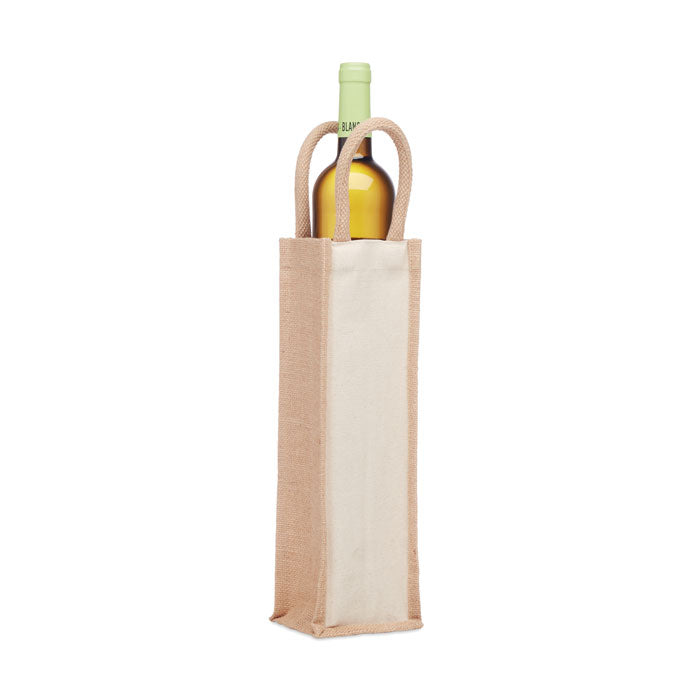 Branded Jute Wine Bag for One Bottle without branding