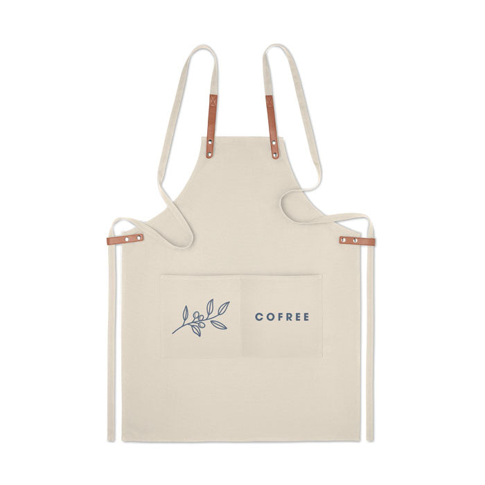Branded Organic Cotton Canvas Apron 340gsm