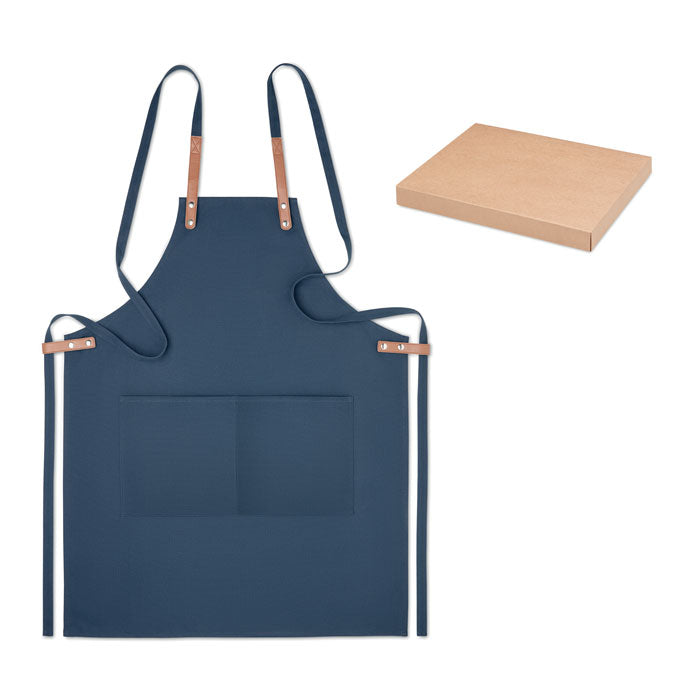 Branded Organic Cotton Canvas Apron 340gsm in Gift Box