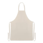 Branded Organic Cotton Kitchen Apron in Natural 200gsm without branding