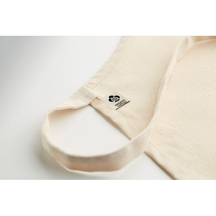 Branded Organic Cotton Kitchen Apron in Natural 200gsm without branding