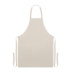 Branded Organic Cotton Kitchen Apron in Natural 200gsm without branding