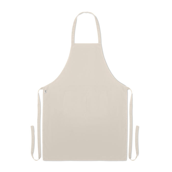 Branded Organic Cotton Kitchen Apron in Natural 200gsm without branding