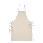 Branded Organic Cotton Kitchen Apron in Natural 200gsm without branding
