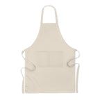 Branded Organic Cotton Kitchen Apron in Natural 200gsm