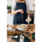 Branded Denim Kitchen Apron 240gsm in use