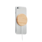 Branded Magnetic Bamboo Wireless Charger without branding