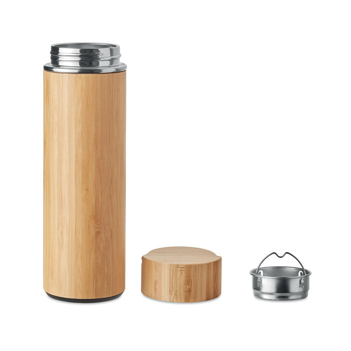 Branded Bamboo Tea Infuser Flask