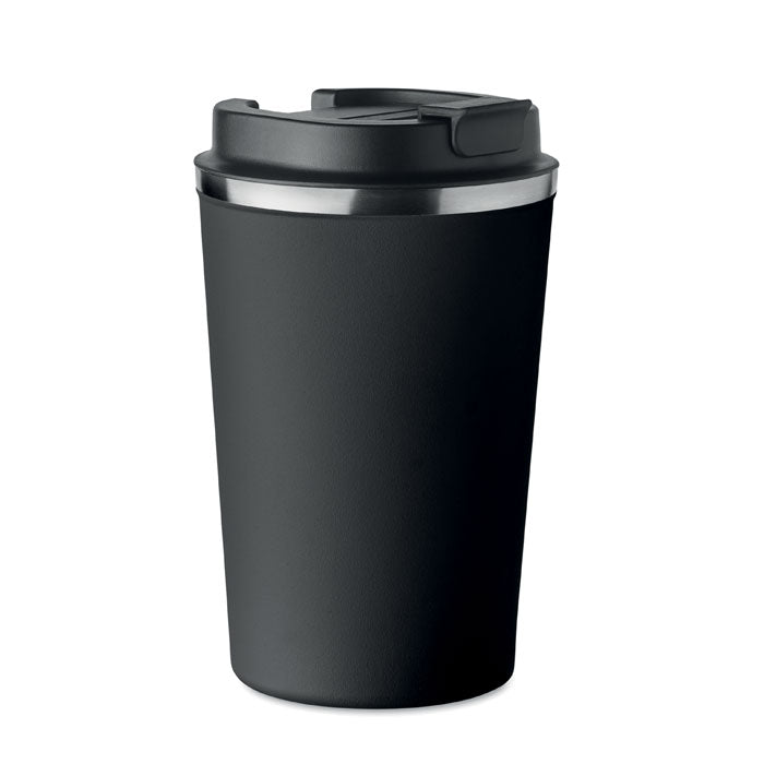 Branded Double Wall Tumbler - 350ml in Black